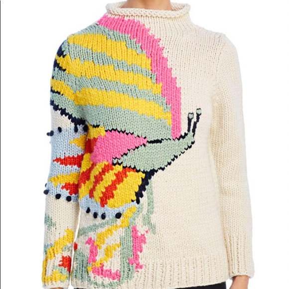 ⛔️SOLD⛔️Auth.TORY BURCH 100% eco wool handknit sweater - Picture 2 of 14